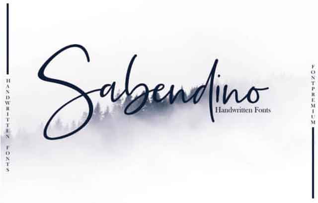 Sabendino Script 2526 Handwritten Font Free Download7