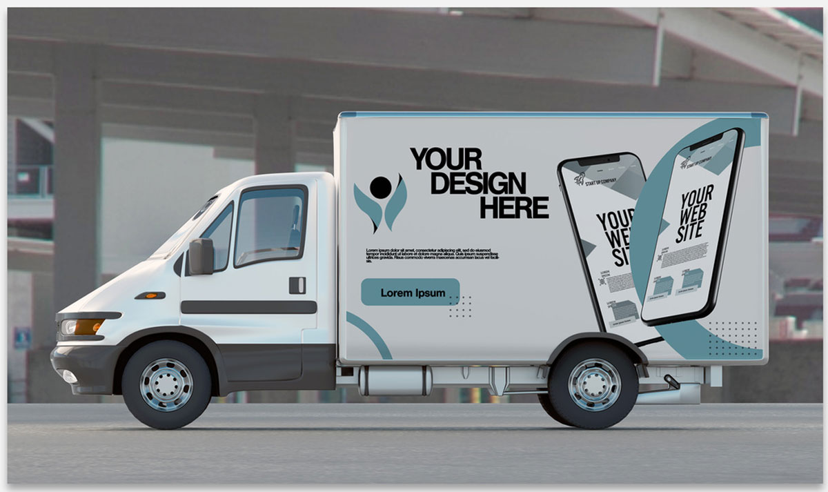 Mockup of a Truck Billboard 364772128