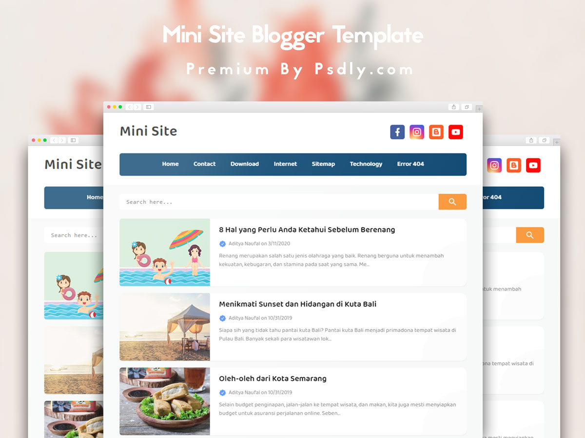 Mini SIte Pro Blogger Template High CTR