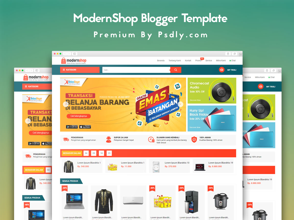 ModernShop Blogger Template Premium Version Free Download
