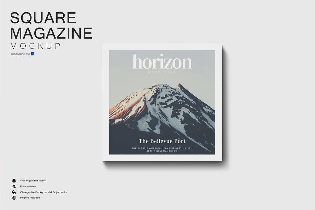Square Magazine Mockup