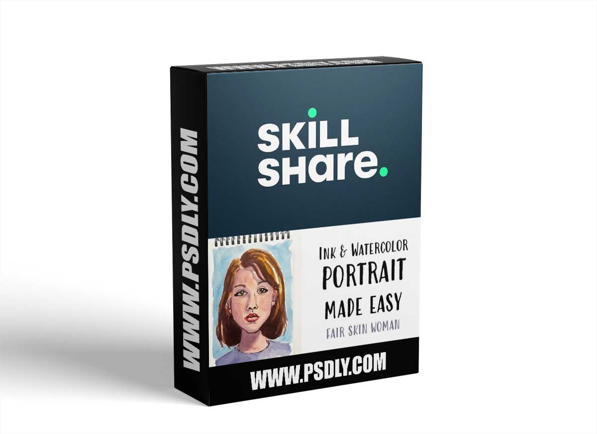 Ink and Watercolor Portrait Made Easy - Sketch a Woman in Simple Steps 1 Ink and Watercolor Portrait Made Easy - Sketch a Woman in Simple Steps