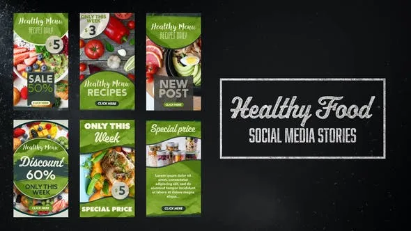 Videohive Healthy Food Social Media Stories 50962267