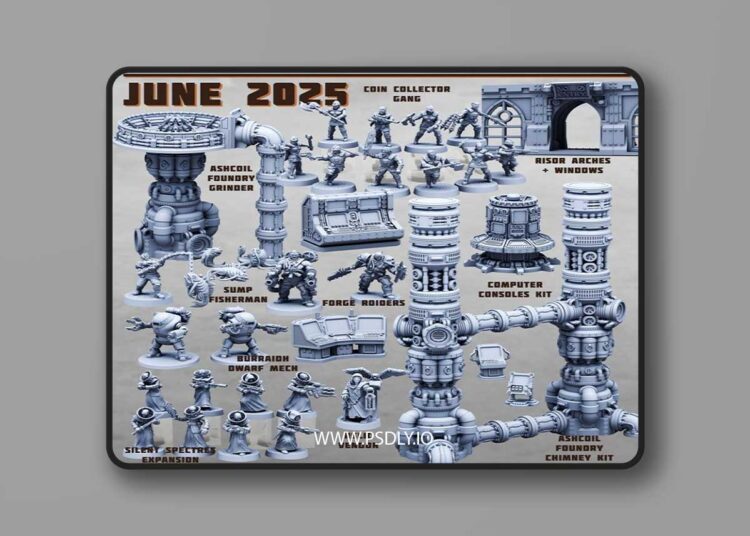 Print Minis – June 2025 Collection – 3D Print Model 1 Print Minis – June 2025 Collection – 3D Print Model