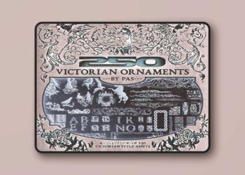 Victorian Ornaments Collection of 250 Victorian Style Assets